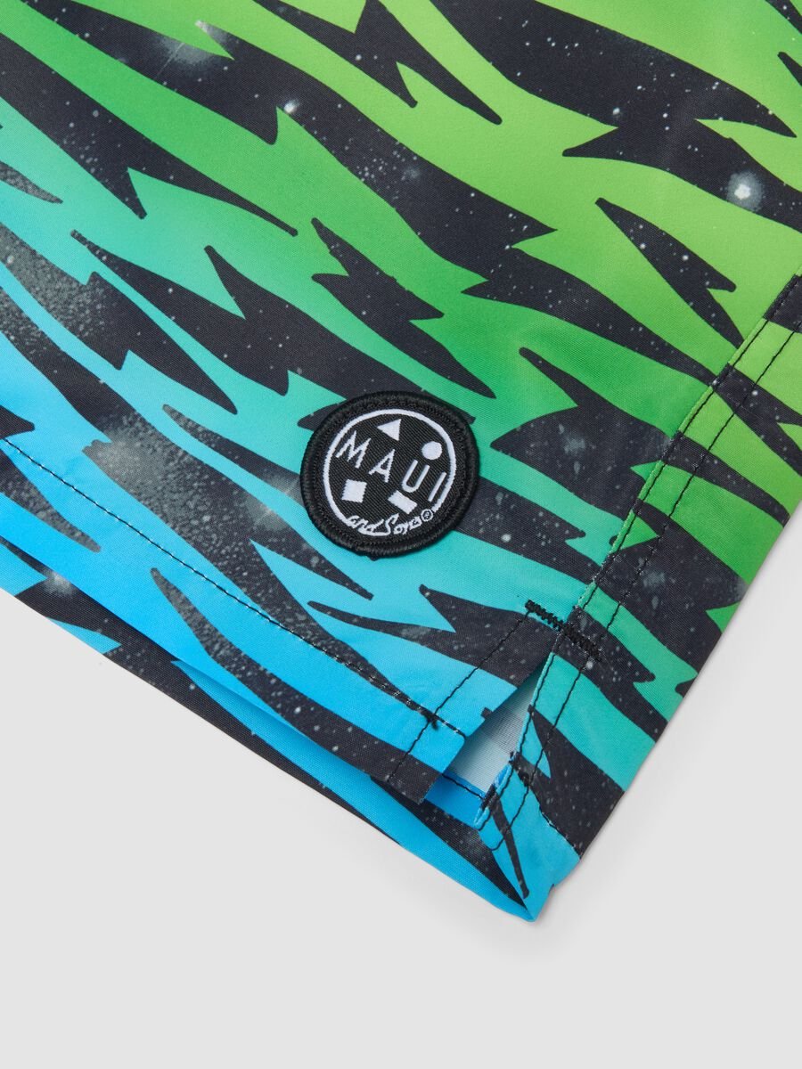 Multicolour patterned swim shorts_5