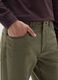 Green cotton slim fit trousers_3