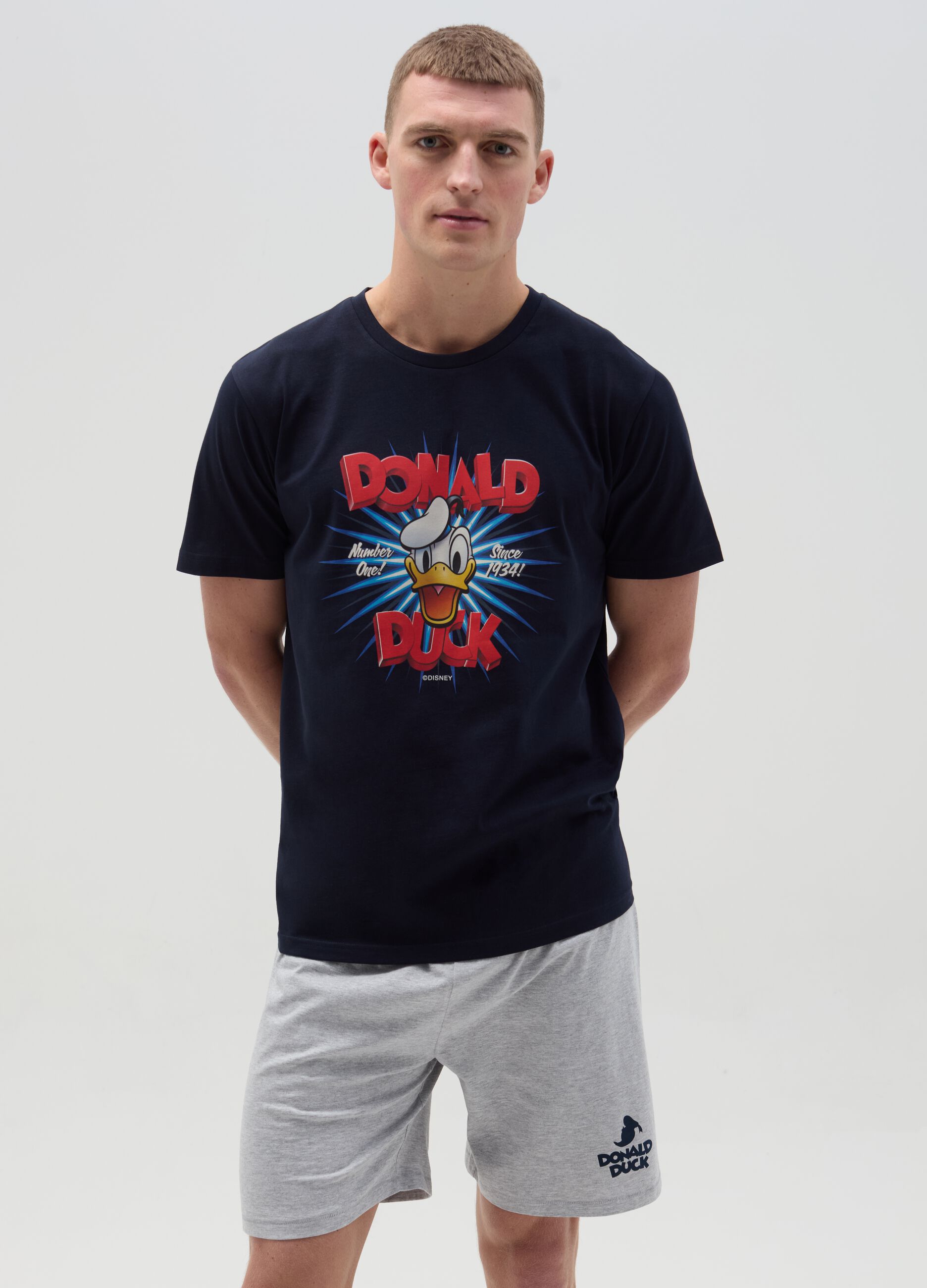 Short pyjamas with Donald Duck 90 print