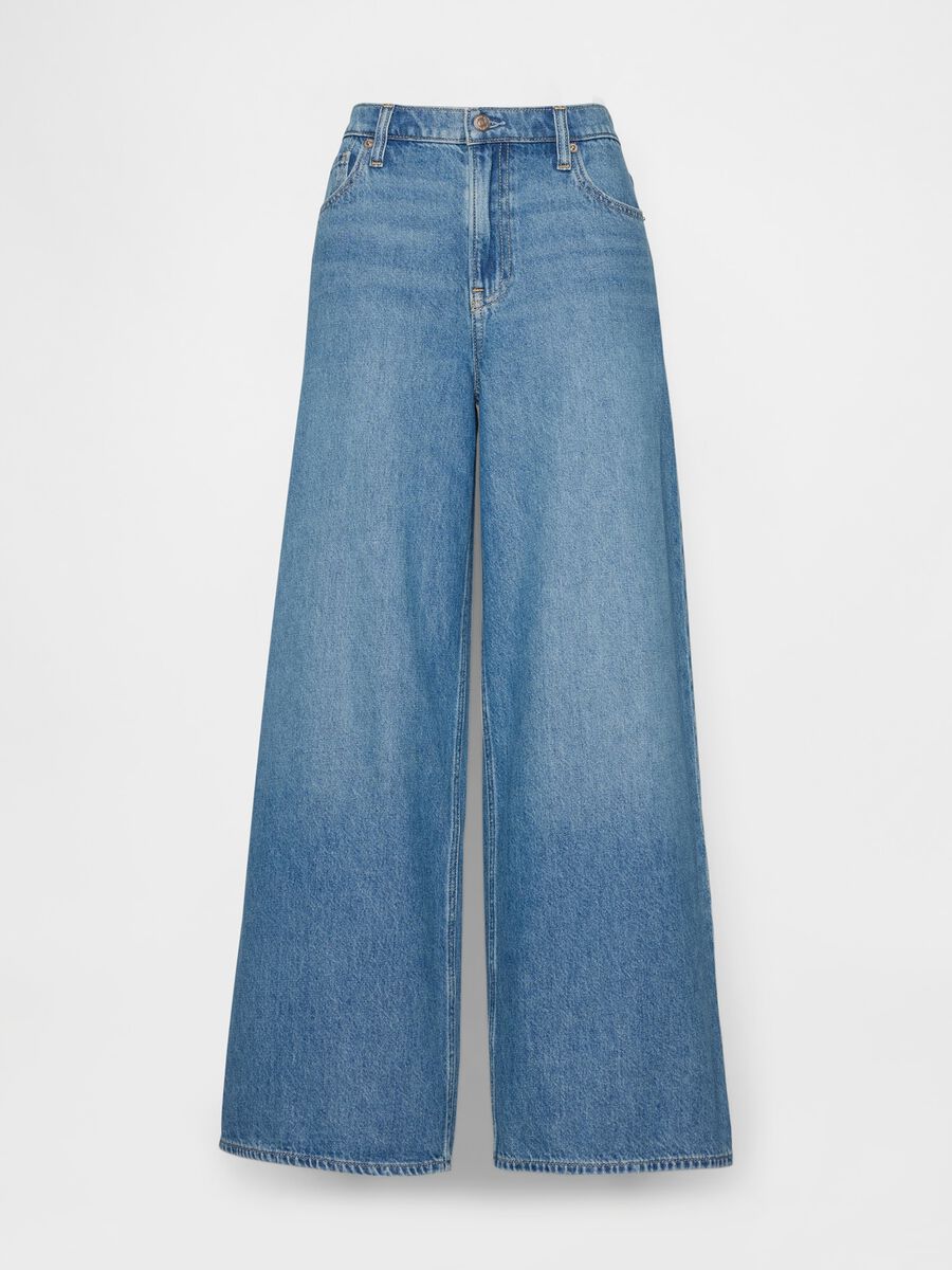 Jeans wide leg in puro cotone_4