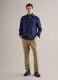 Regular Fit Long-Sleeve Pure Linen Blue Shirt_1