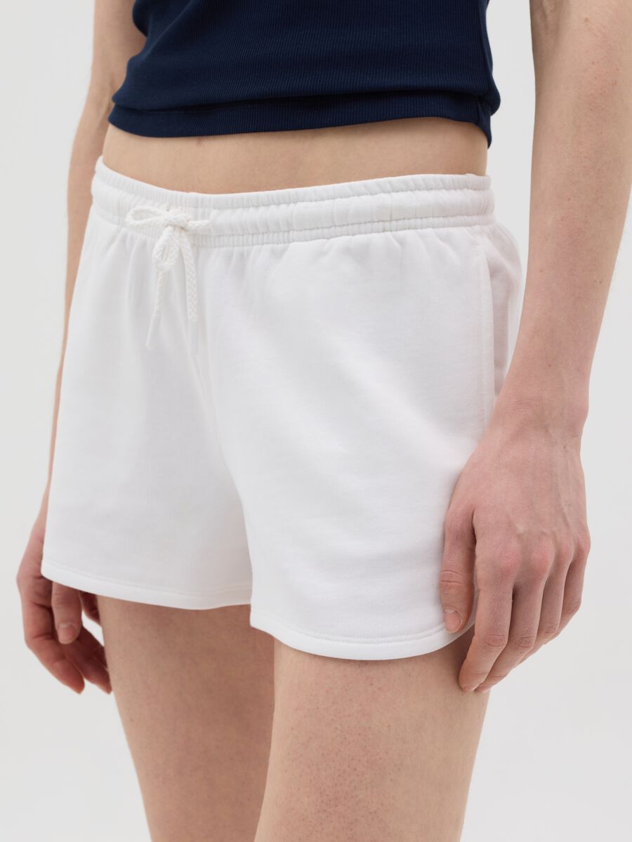 Shorts in French terry with drawstring_3