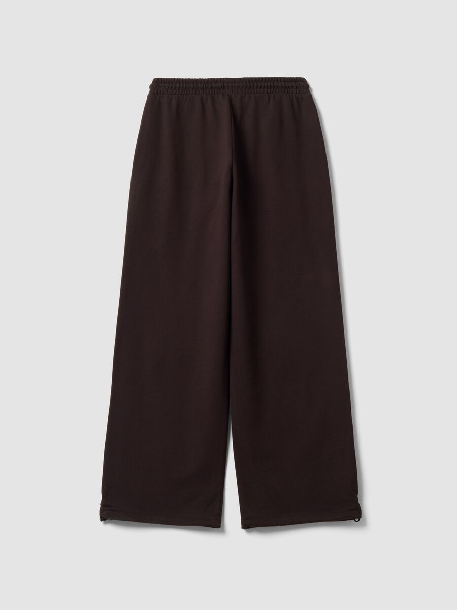 Brown pure cotton joggers with elasticated waist, oversized fit_2