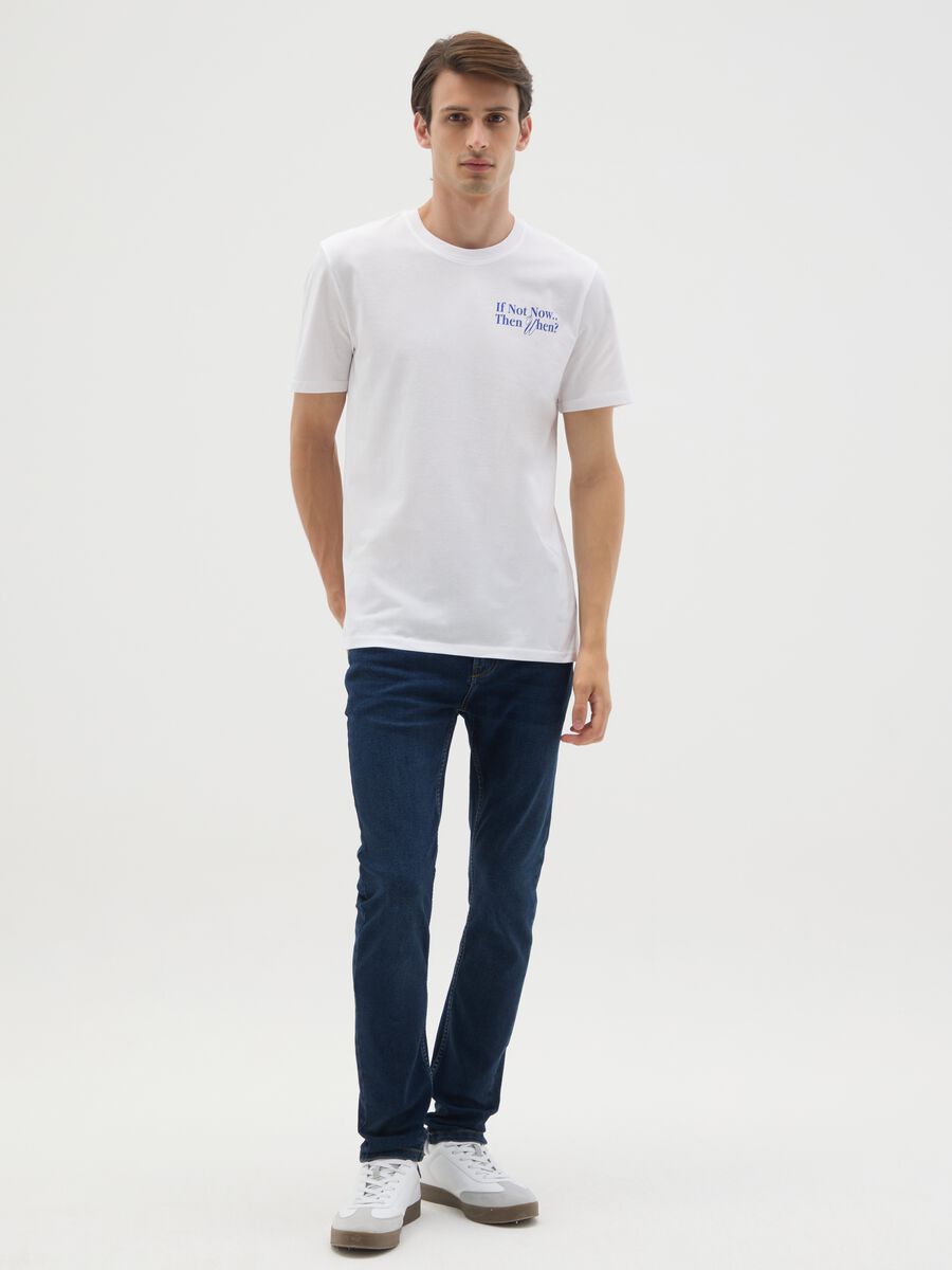 White pure cotton T-shirt regular fit_1
