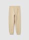 Boys' regular fit beige pure cotton trousers_4