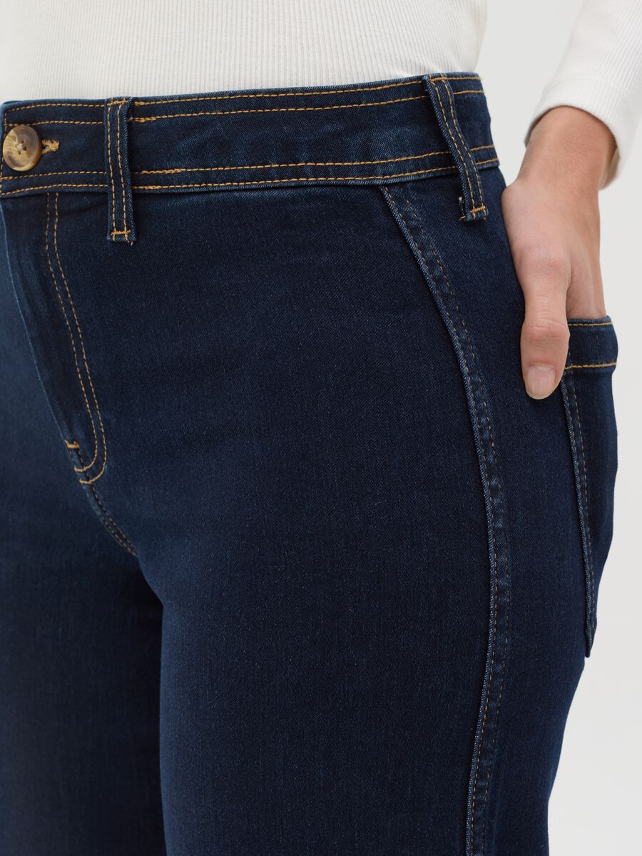 Flare-fit high-rise culotte jeans_2