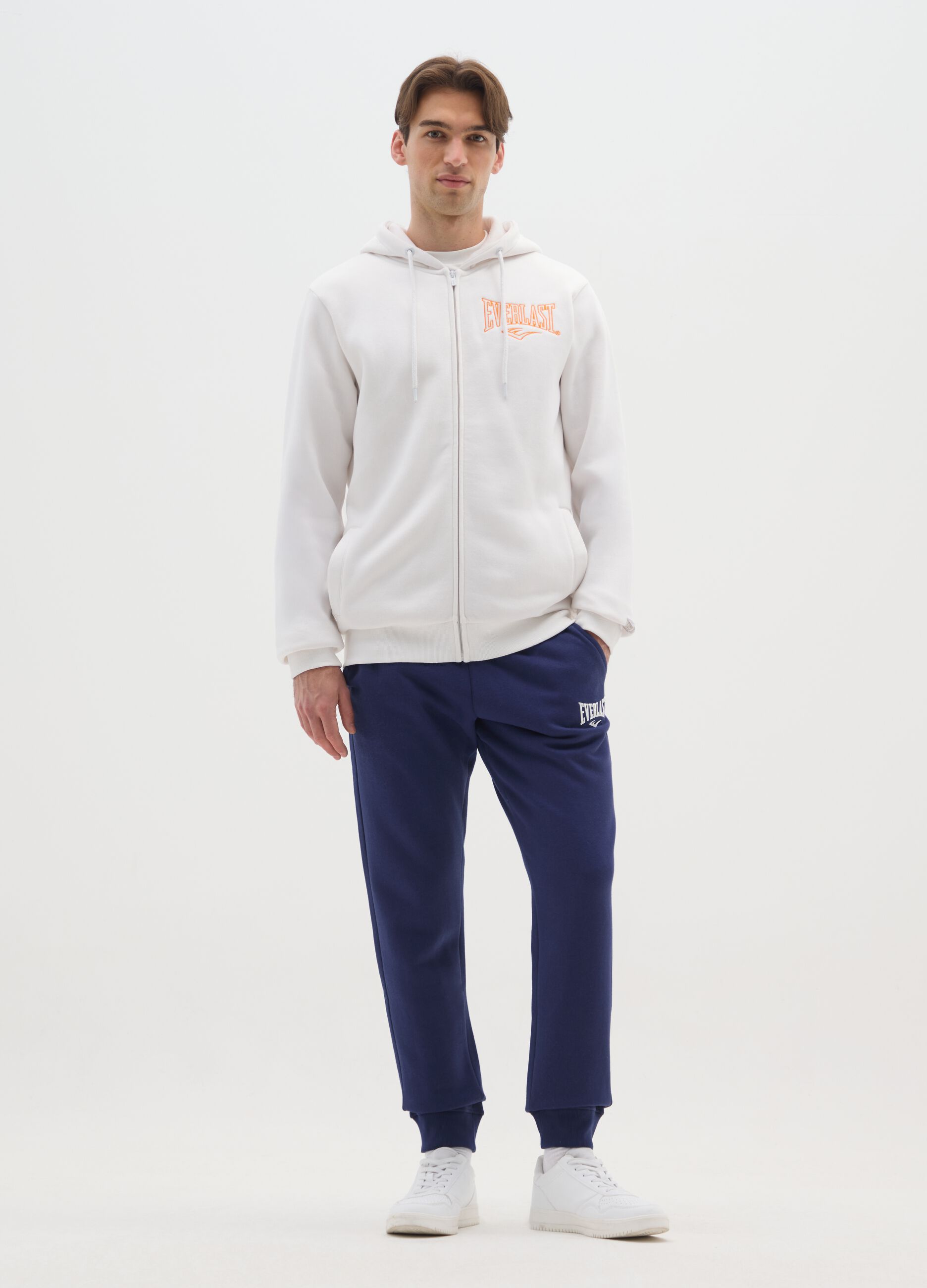 Blue Jogging Trousers in Cotton Blend