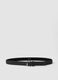 Black belt with rectangular metal buckle_0