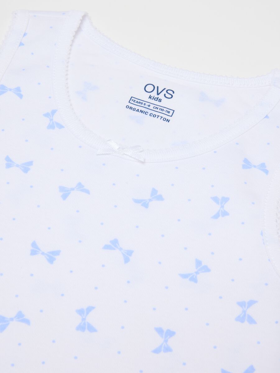 Twin pack of white girls' vests in pure cotton regular fit_3