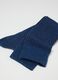 Tripack long cotton socks in elastic blue_2