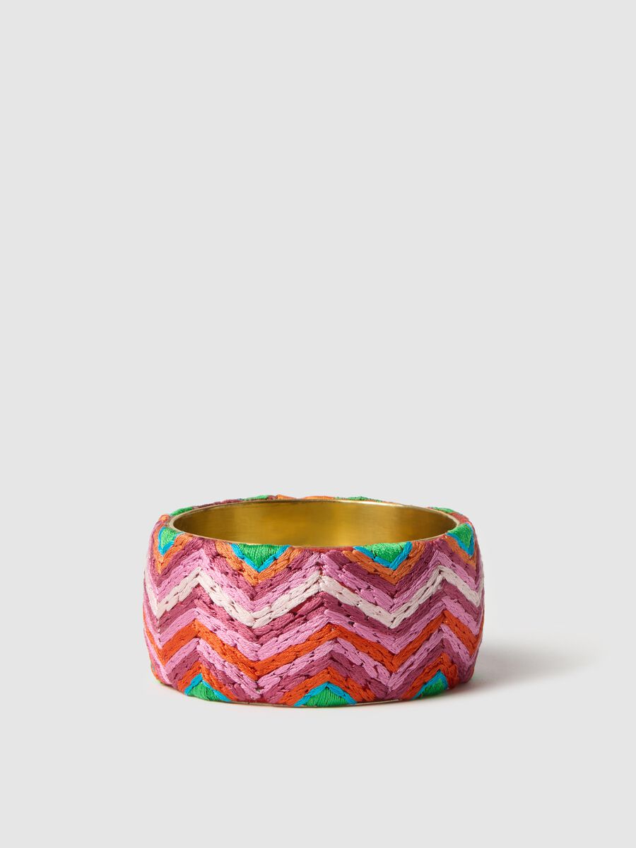 Solid bracelet with multicoloured strands_0