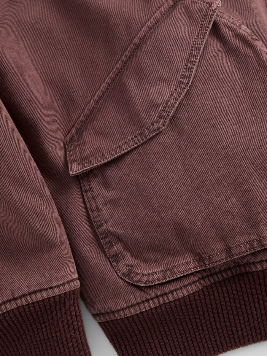 Brown jacket in pure cotton_4