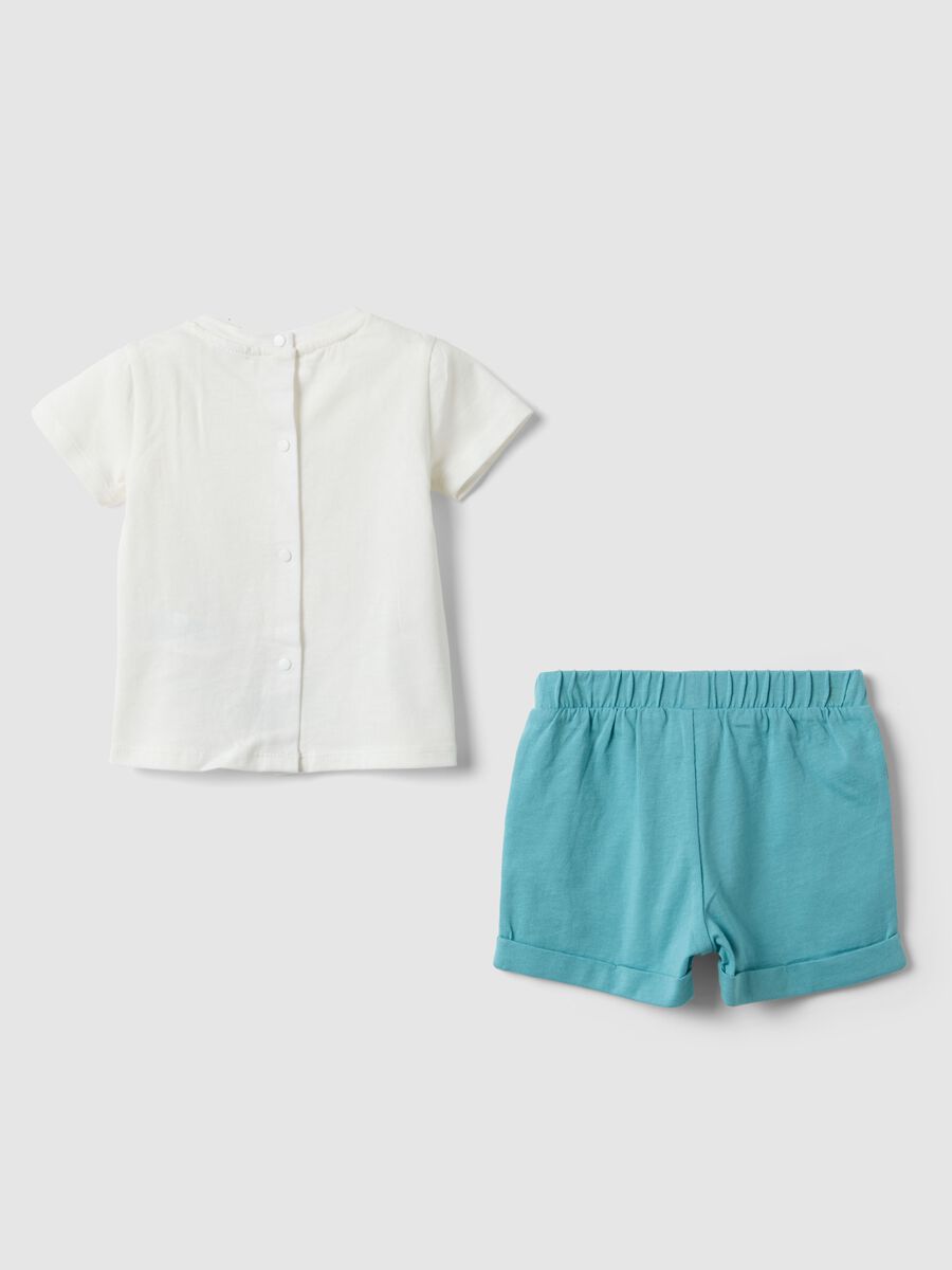 Set in puro cotone multicolor da neonato con disegni_1