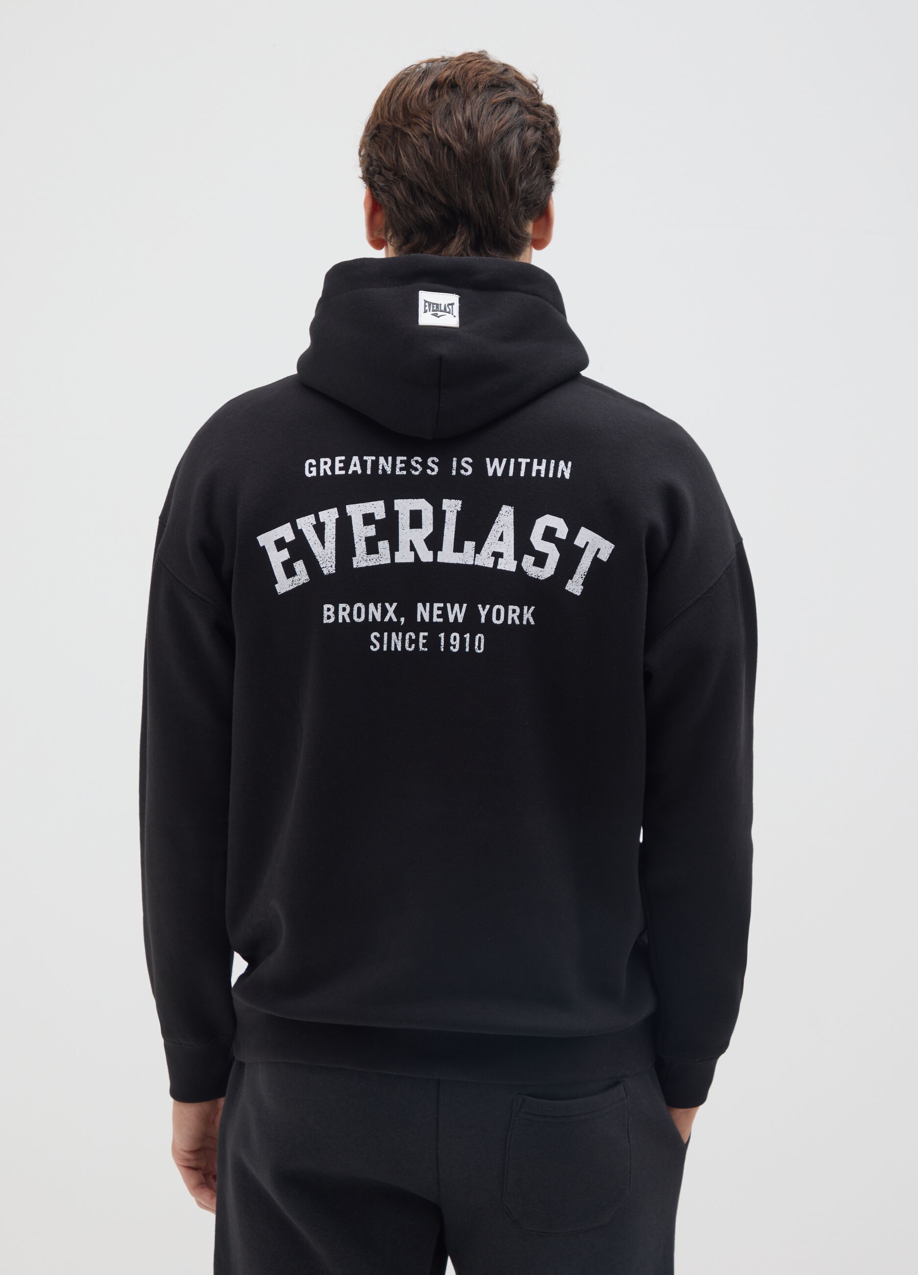 Black Cotton Blend Sweatshirt