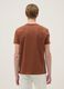 Brown short-sleeve pure cotton regular fit T-shirt_1