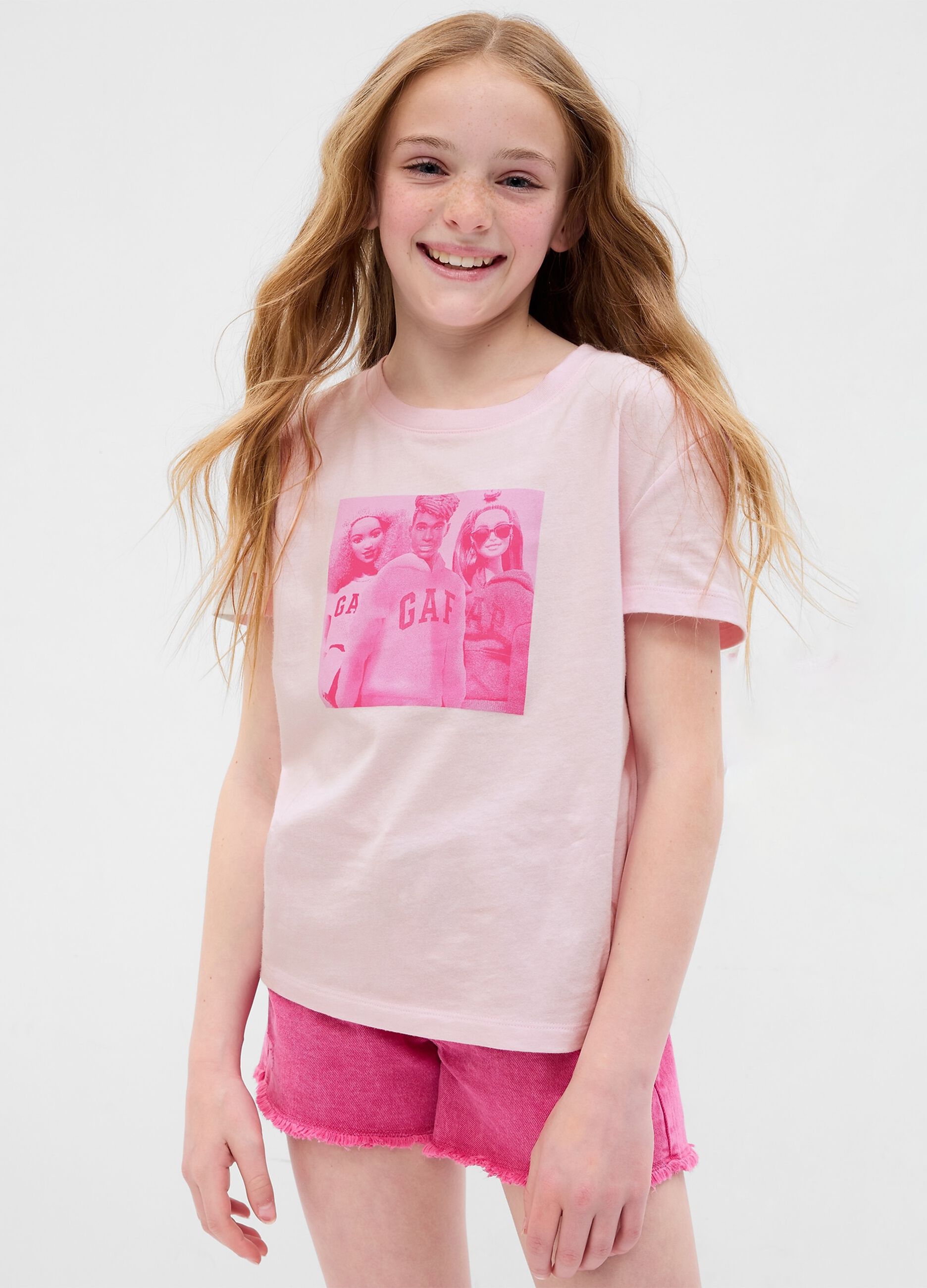 T-shirt girocollo con stampa Barbie™_4