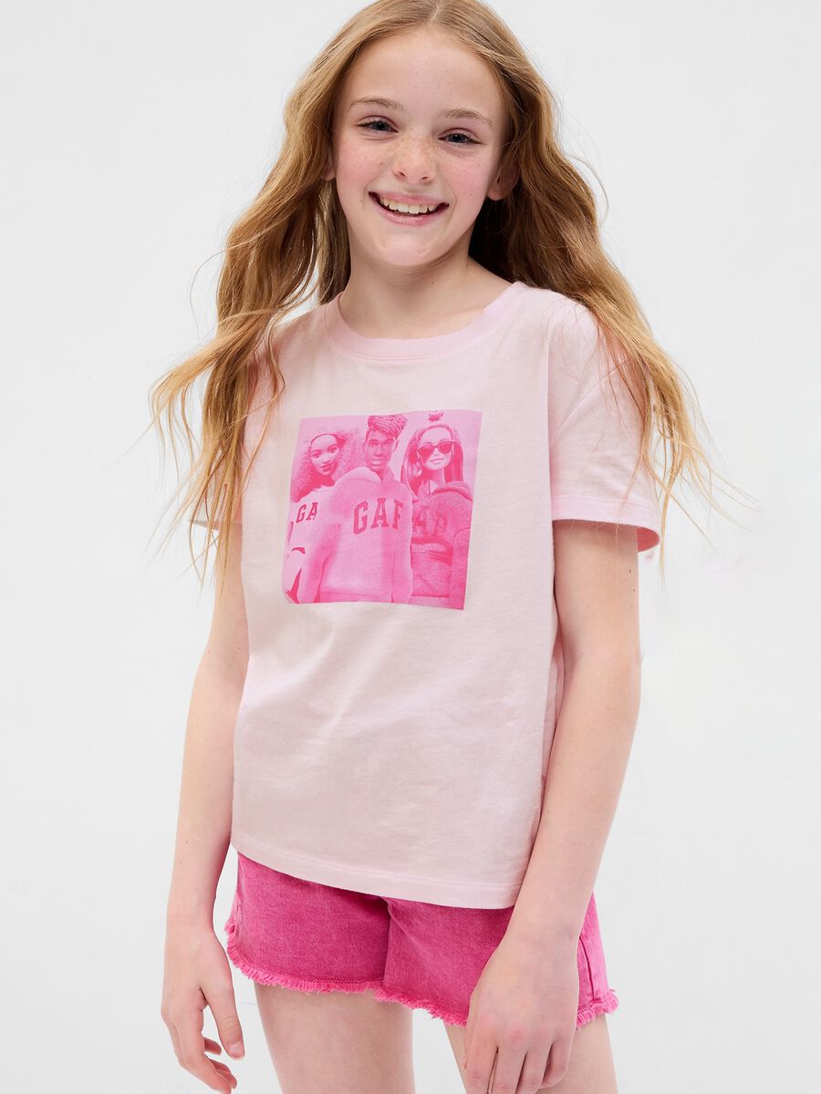 T-shirt girocollo con stampa Barbie™_4