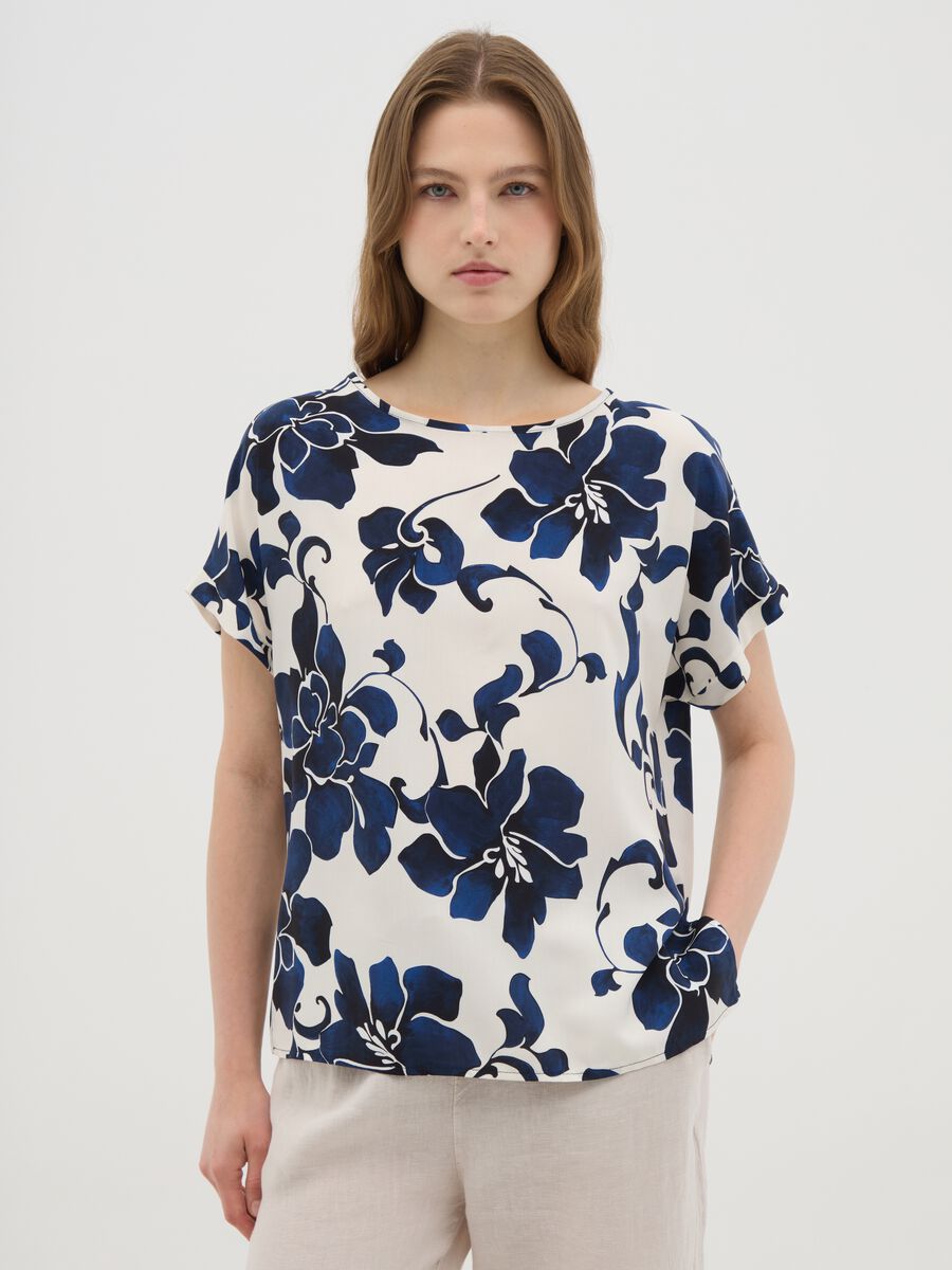 Women's multicolour pure viscose regular fit t-shirt_0