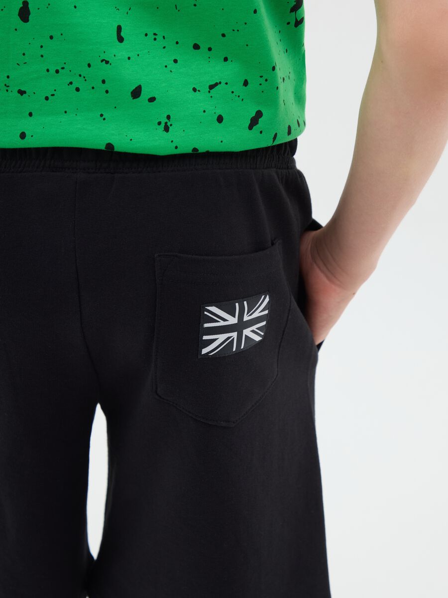 Children’s black pure cotton shorts_2