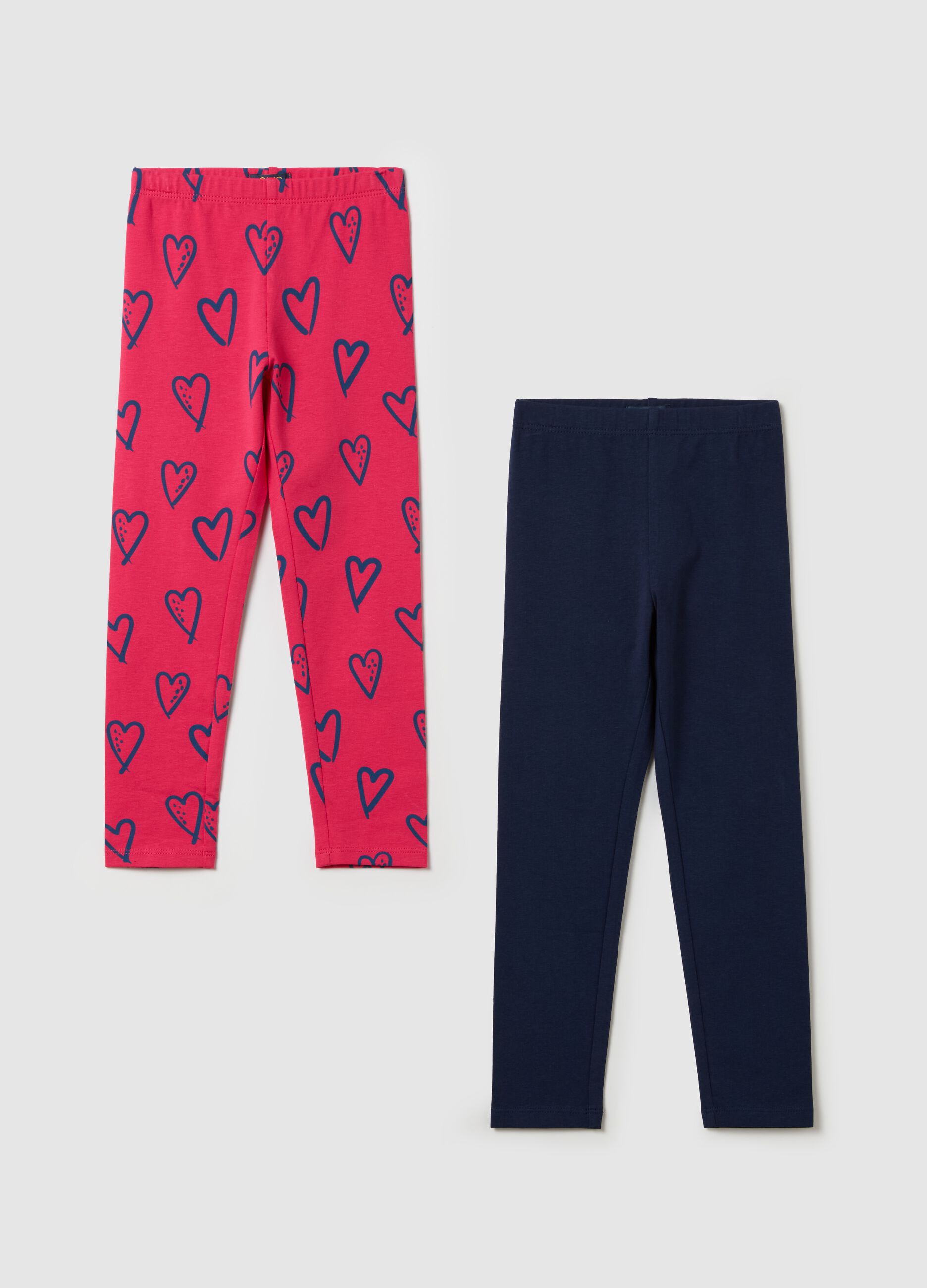 Two-pack leggings in stretch cotton