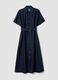 Long blue pure cotton maxi dress_4