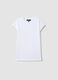 White sleeveless pure cotton T-shirt, regular fit_4