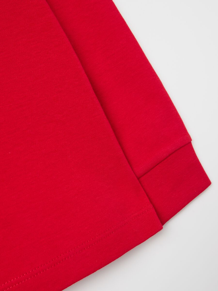 Solid colour T-shirt with high collar_3