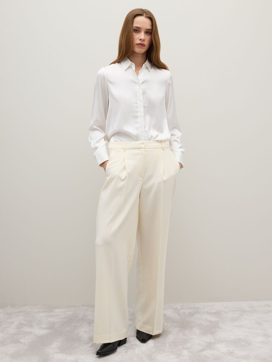 Regular Fit Beige Trousers_0