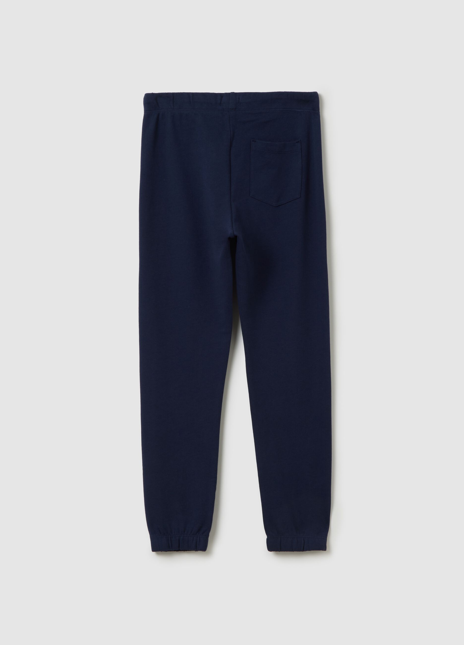 Boys' regular fit blue cotton trousers