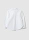 Girls' white long-sleeve shirt in pure cotton_1