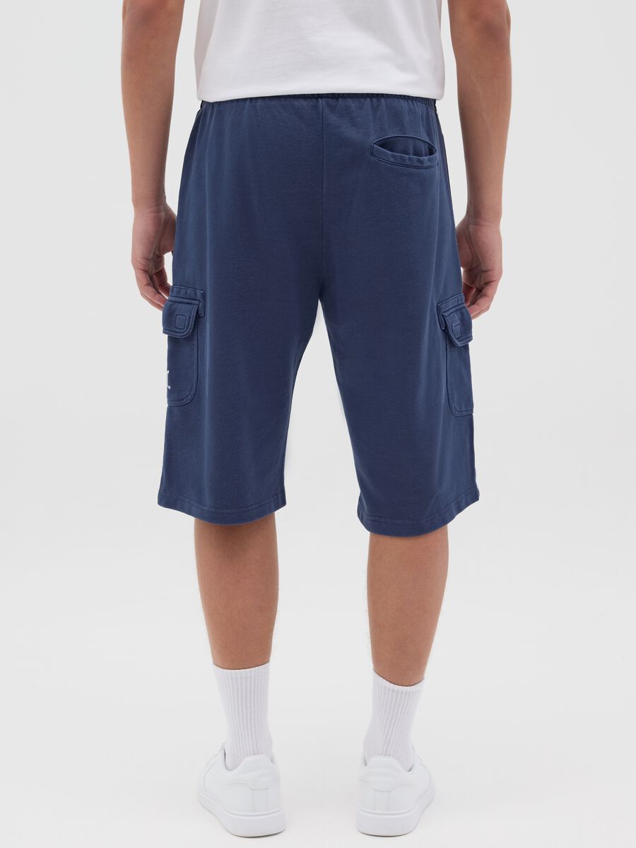 Blue Everlast cargo shorts in cotton blend_2