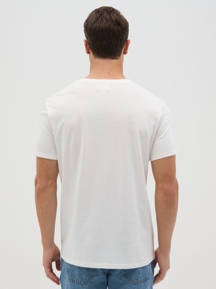 Men’s white T-shirt in 100% cotton with regular fit_3
