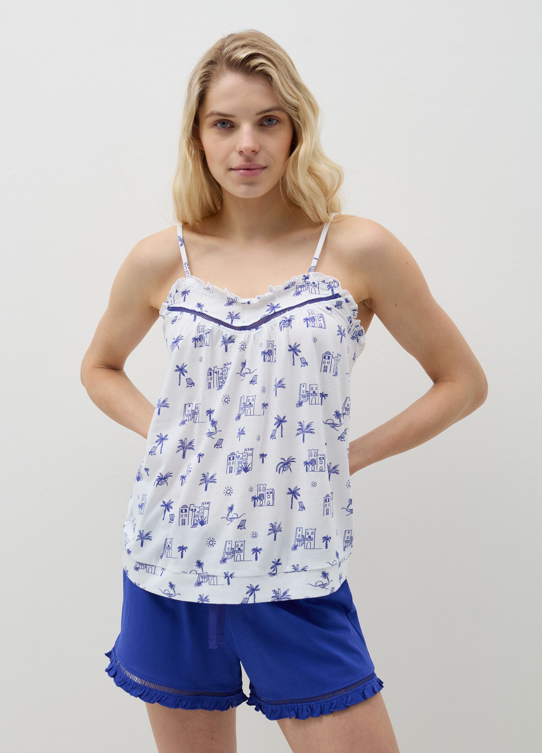 Ovs Pigiama corto con stampa Summer Vibes