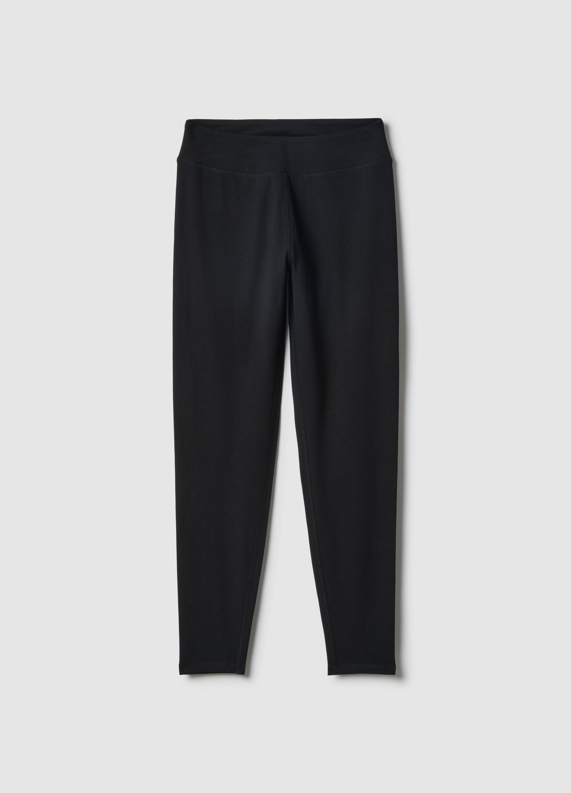 Leggings in cotone elasticizzato nero slim fit