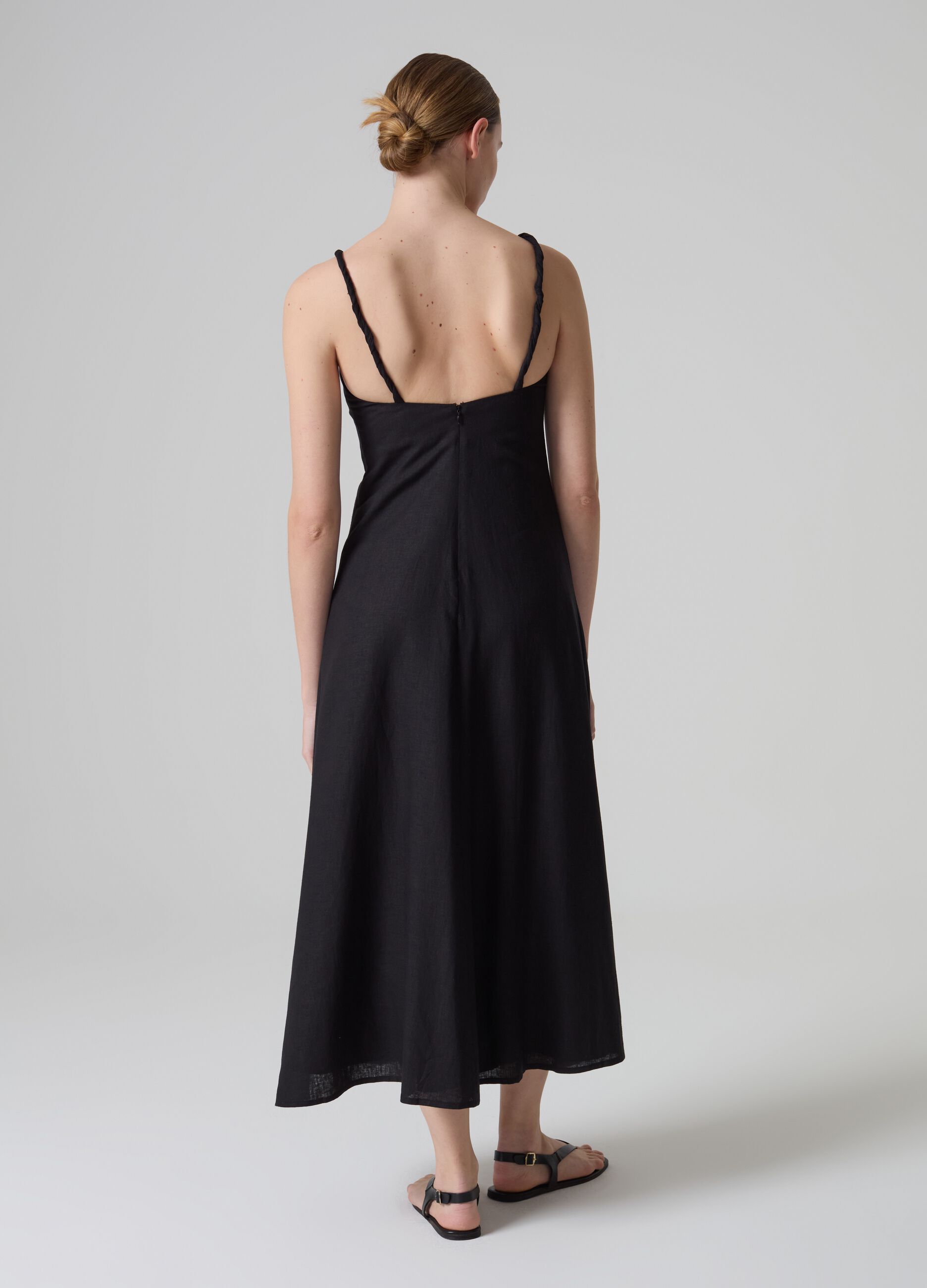 Contemporary long sleeveless dress