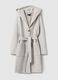 Regular fit beige single-breasted coat with belt_4