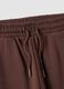 Pantaloni jogger marroni in puro cotone regular fit_2