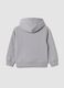Grey cotton-blend hoodie sweatshirt with crew neck_1