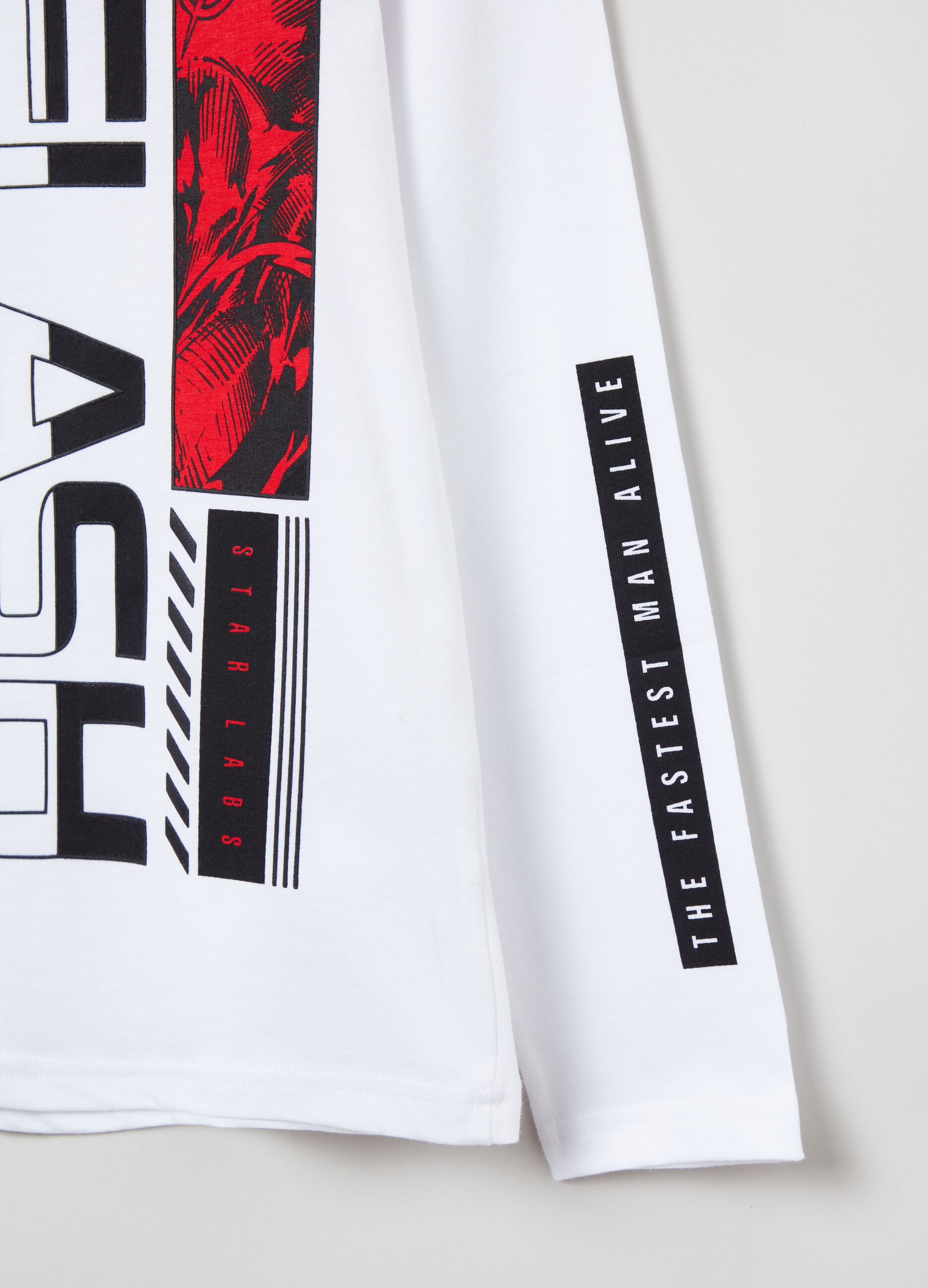 T-shirt a maniche lunghe stampa The Flash_2