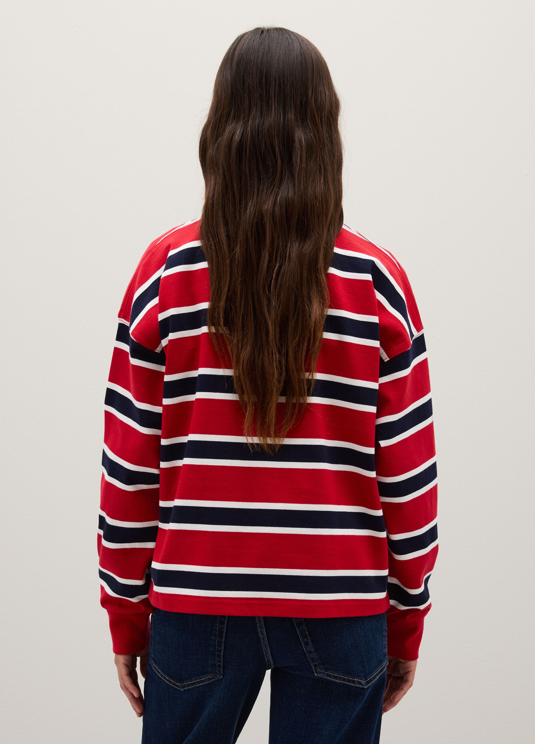 Polo in puro cotone multicolor a righe regular fit