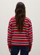 Multicolour pure cotton striped polo shirt in regular fit_3