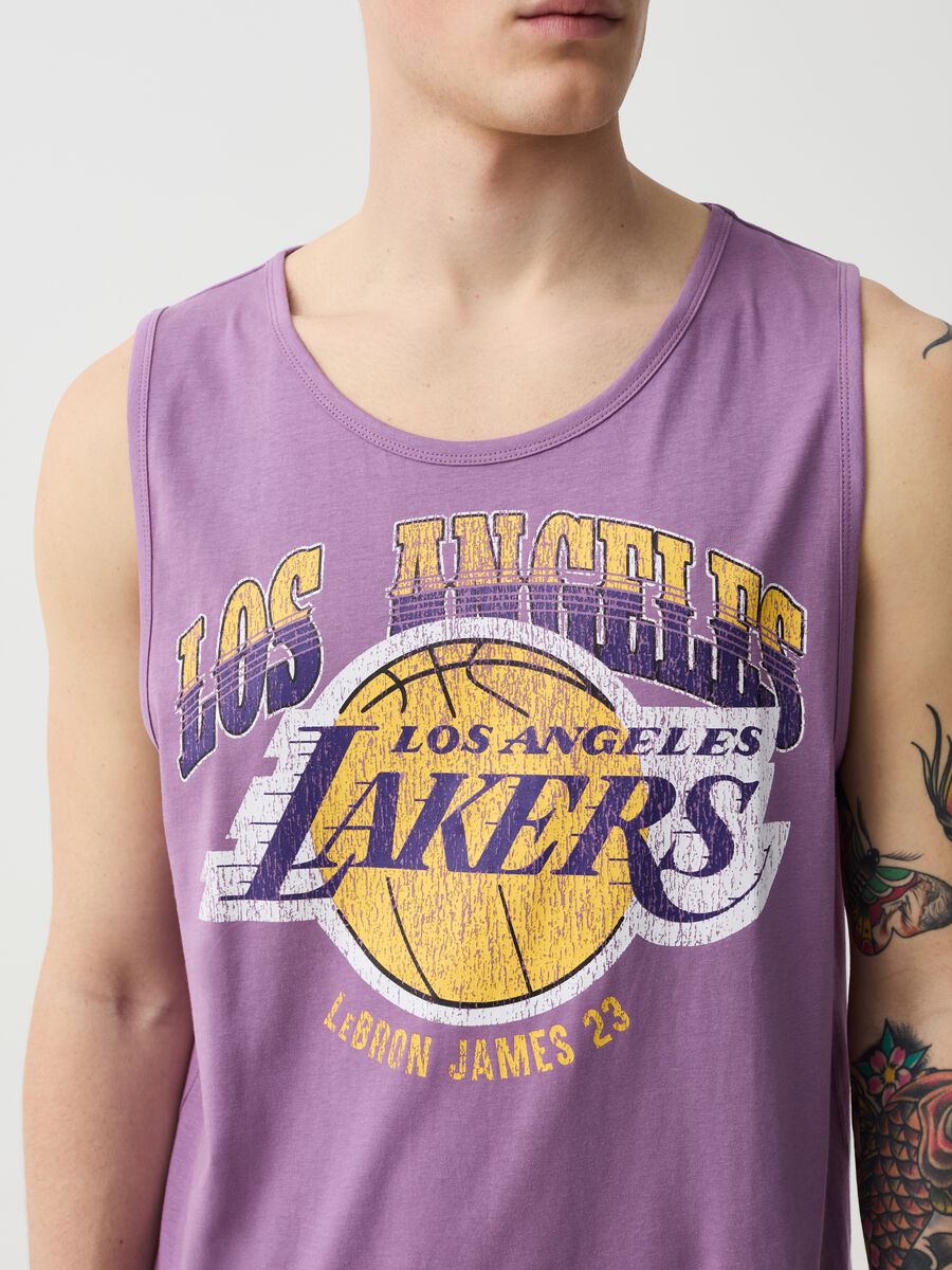Tank top with NBA Los Angeles Lakers print_2