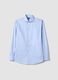 Light blue pure cotton regular fit easy iron shirt_0