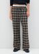 Multicolour Checked Wide-Leg Trousers_1