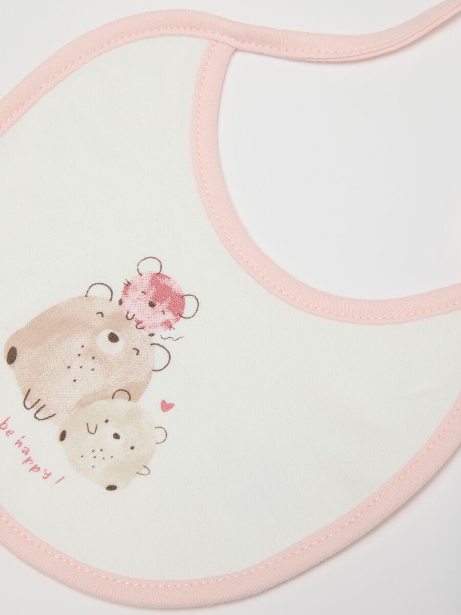 Set of two multicolour newborn bibs in pure cotton_1