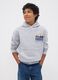 Grey cotton-blend hoodie with New York Knicks print_1