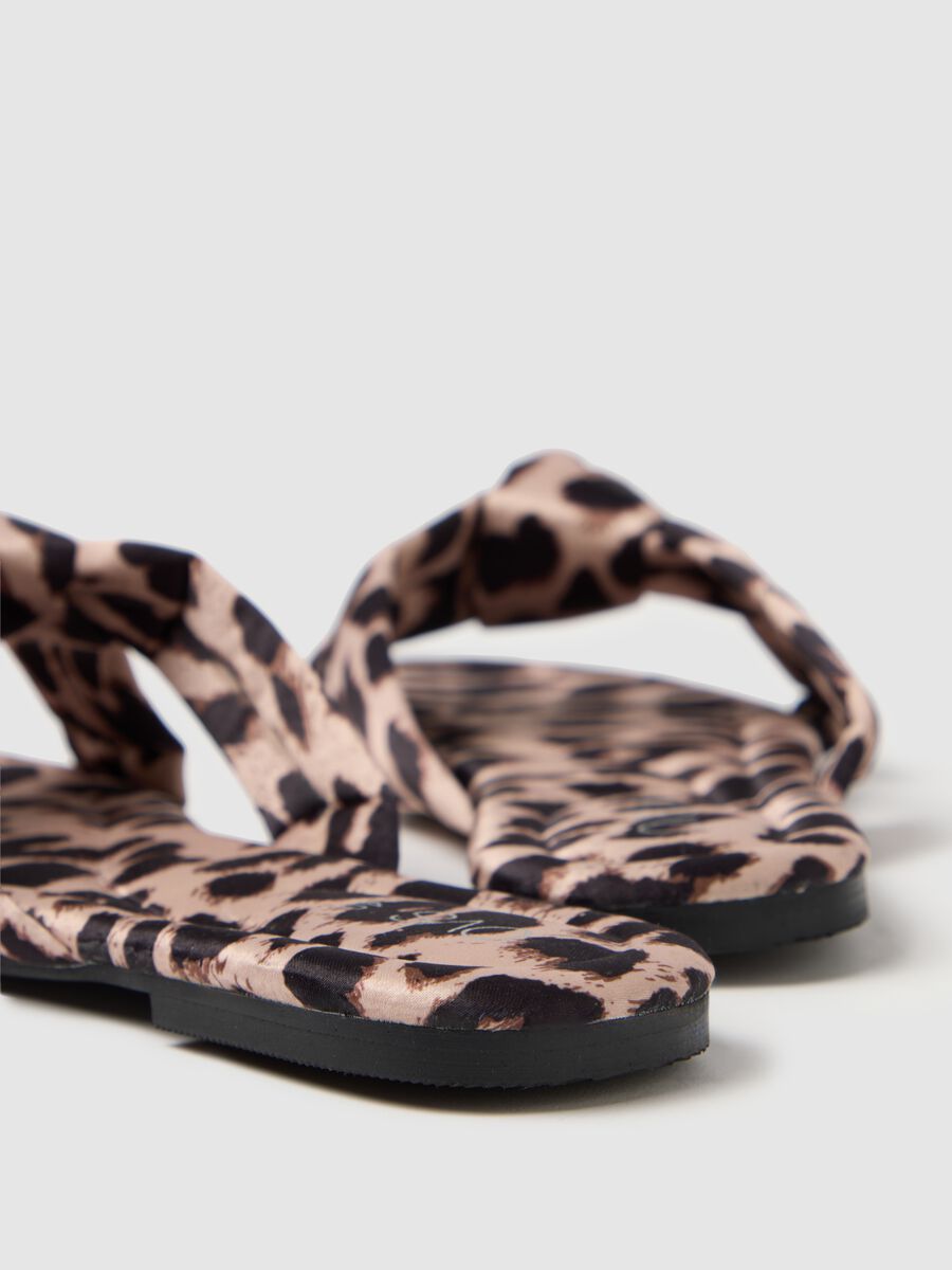 Leopard Print Mixed Material Sandal by Ovs_1