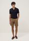 Beige chino shorts in pure cotton, regular fit_0