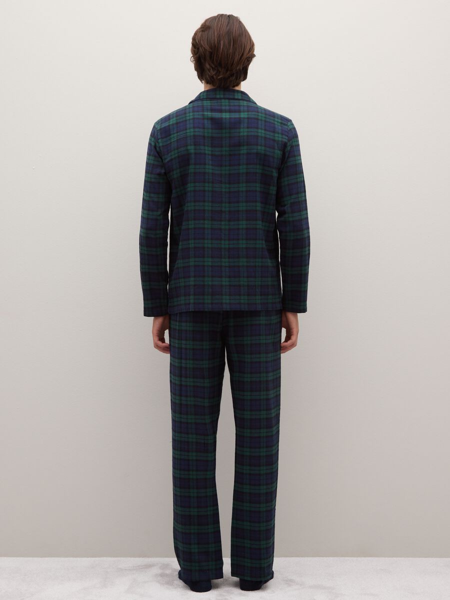 Pigiama in puro cotone multicolor regular fit a quadri_2