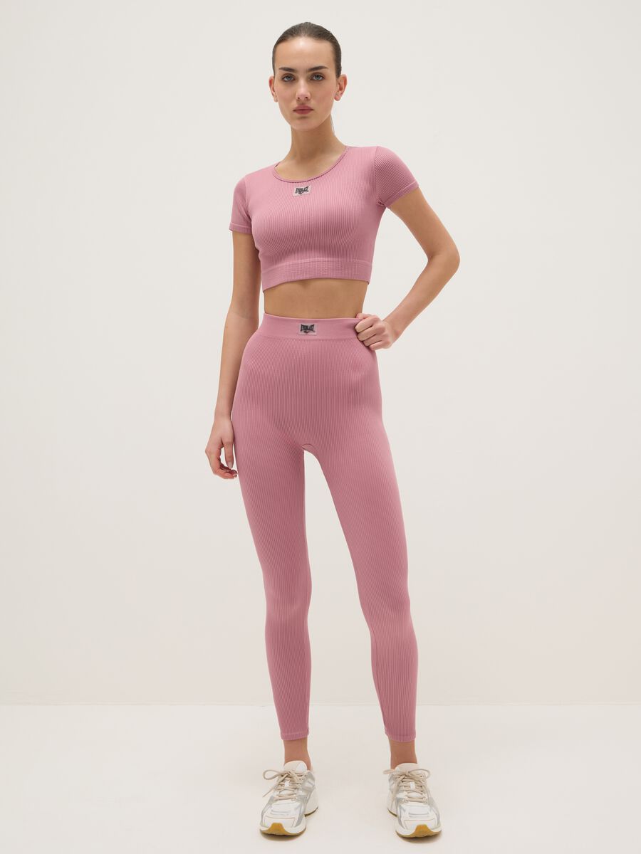 Short sleeve pink boxy fit sports T-shirt_1